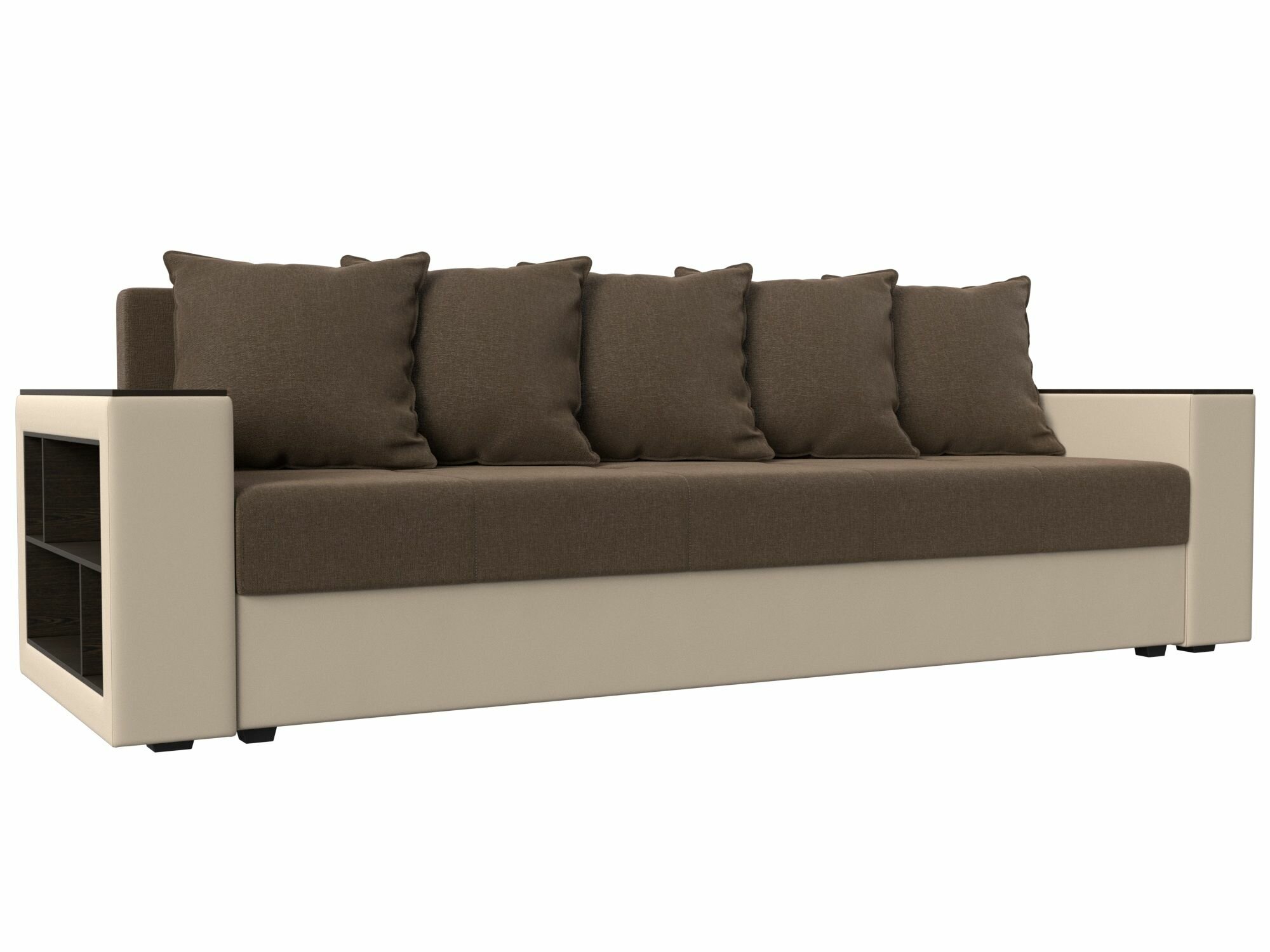 фото Диван прямой Дубай Лайт полки слева