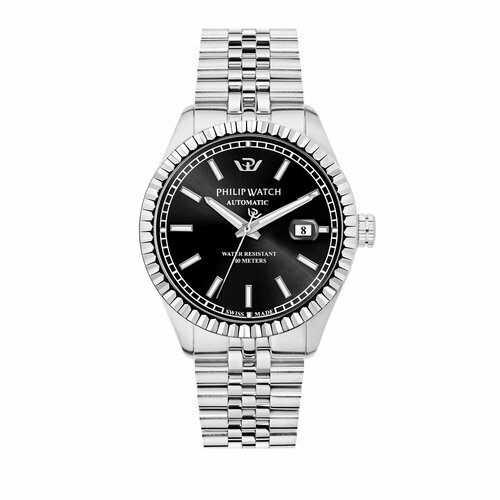 фото Наручные часы philip watch часы наручные philip watch r8223597023, серебряный, черный