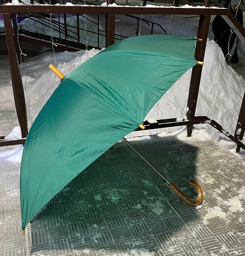 Зонт-трость Next, полуавтомат, зеленый