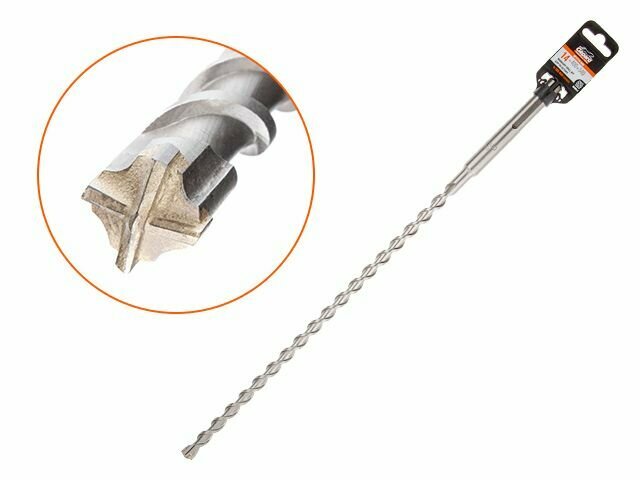 Бур (сверло) GEPARD (GP1114-540) 14х400х540 мм SDS-max QUADRO-X (бур по бетону крестовая пластина)