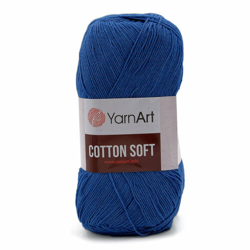 Пряжа 5 шт YarnArt Cotton soft синий (17)