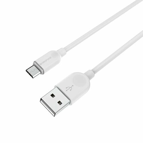 Кабель для зарядки Micro USB 2м белый дата кабель borofone bx14 usb microusb 2 м белый