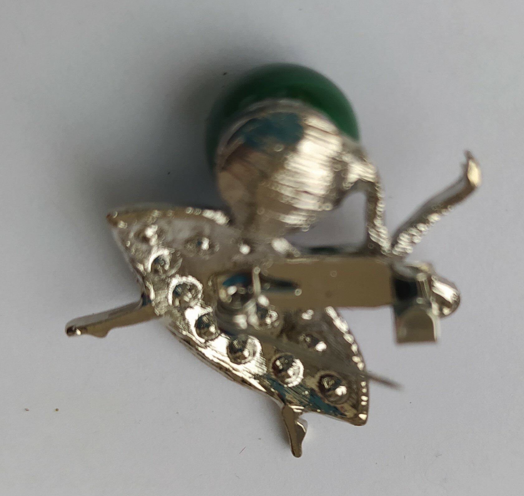 Брошь, малахит, серебряный — фото 1