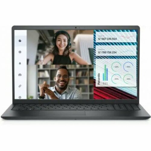 Ноутбук Dell Vostro 3520 Core i5 1235U 8Gb SSD256Gb Intel UHD Graphics 15.6 WVA FHD (1920x1080)/ENGKBD Windows 11 Home black WiFi BT Cam (3520-5821) А
