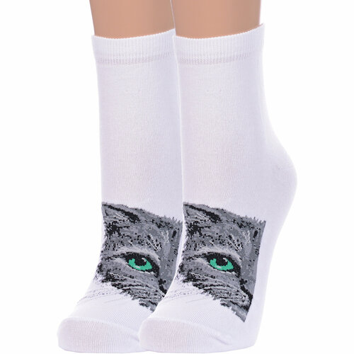 фото Носки красная ветка, 2 пары, размер 23-25, белый