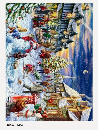 Изображение товара Декупажная карта А4 рисовая бумага новогодняя 2036