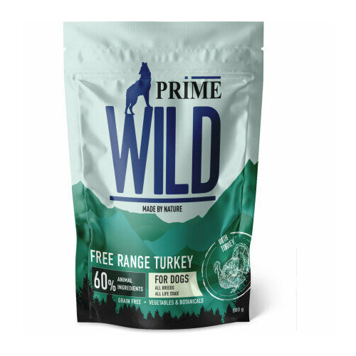 PRIME WILD GF FREE RANGE с индейкой 500гр д/щенков и собак всех пород