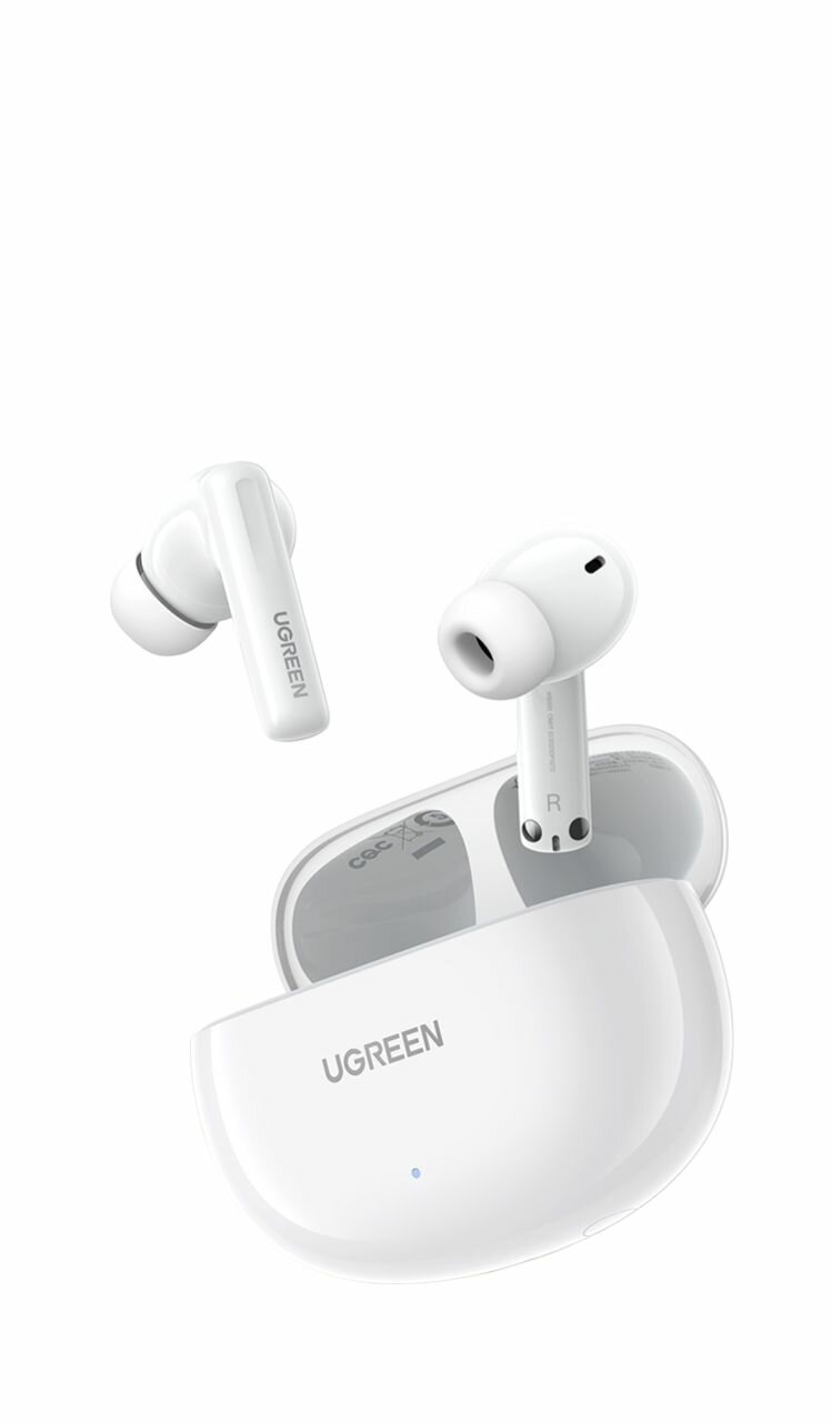 Беспроводные наушники UGREEN WS200 (15158) Earbuds HiTune T6 Active Noise-Cancelling. Цвет: белый