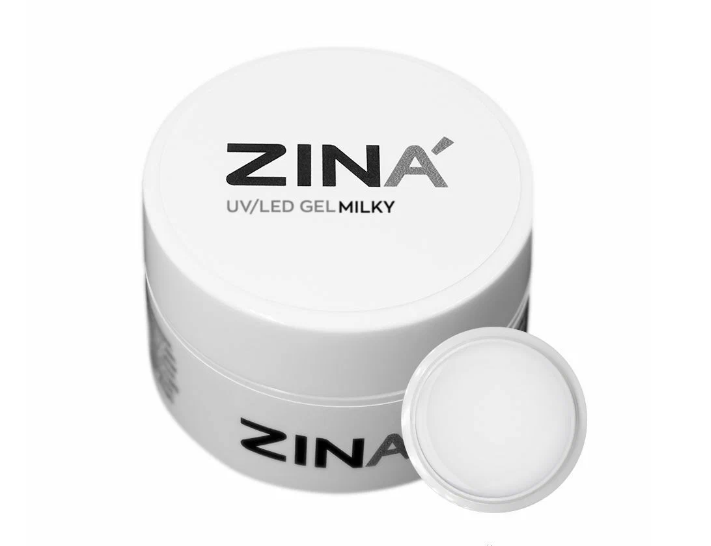 Гель молочный ZINA Milky - 15 грамм, UV-LED гели