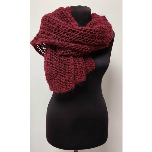 фото Шарф ,122х52 см, бордовый salotto dei pupazzi