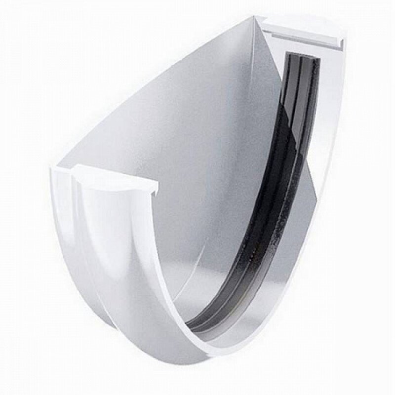 фото Заглушка жёлоба водосточной системы VERAT 125мм, цвет белый