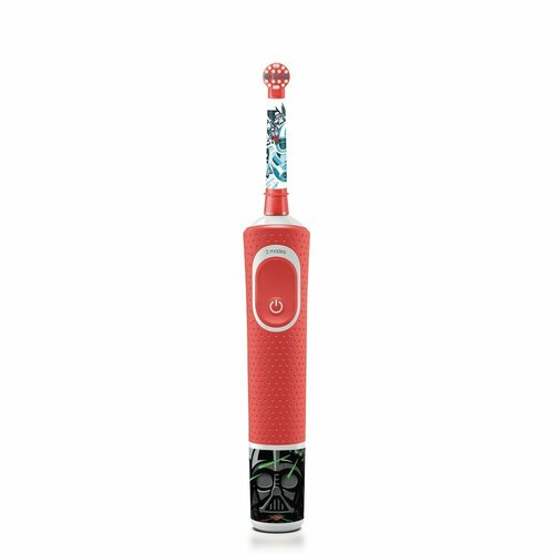 Электрическая зубная щетка Oral-B Vitality Kids Star Wars D100.423.2K, красный oral b vitality d100 413 2k kids star wars