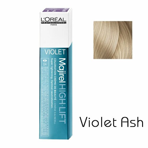 Краска для волос Majirel High Lift Перламутро - Пепельный 50 мл L'Oreal Professionnel Majirel HighLift 50ML VIOLET ASH V049 50 мл краска для волос l oreal professionnel majirel 8