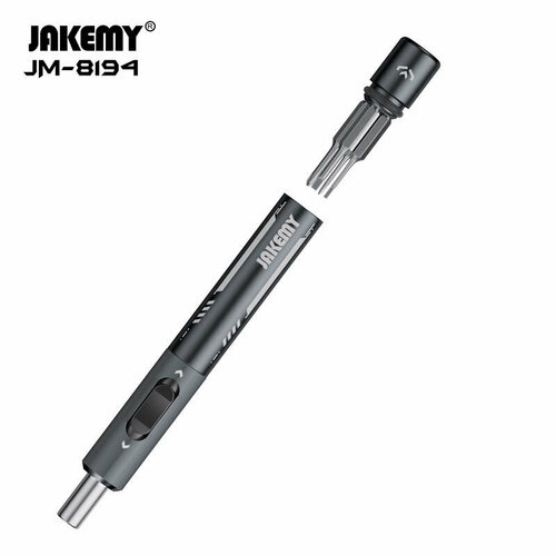 отвертка с насадками jakemy jm 8133 23 в 1 с гибким удлинителем Отвертка Jakemy JM-8194 со встроенными битами