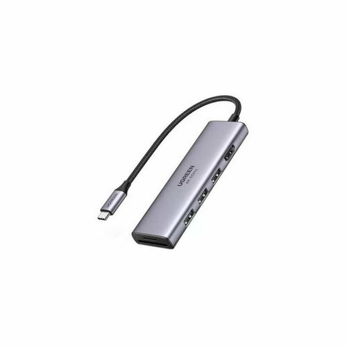Хаб USB Ugreen CM511 USB-C - HDMI 3xUSB-A PD Grey 15597 367000₽