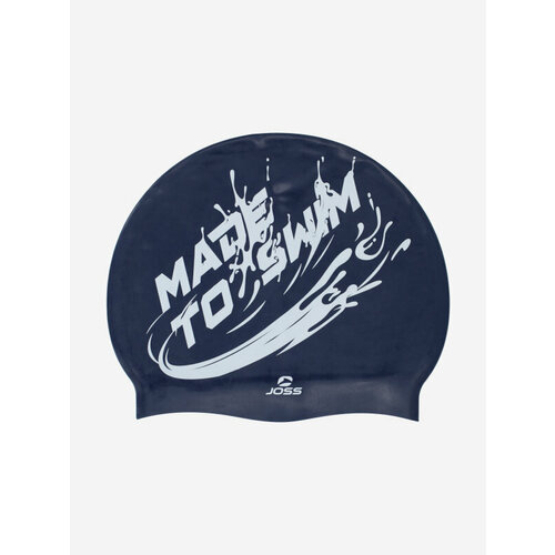 фото Шапочка для плавания joss silicone swim cap, blue/white