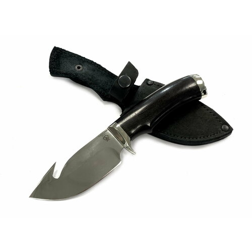 Нож шкуросъёмный Белка, 95х18, черный граб, Русский молот