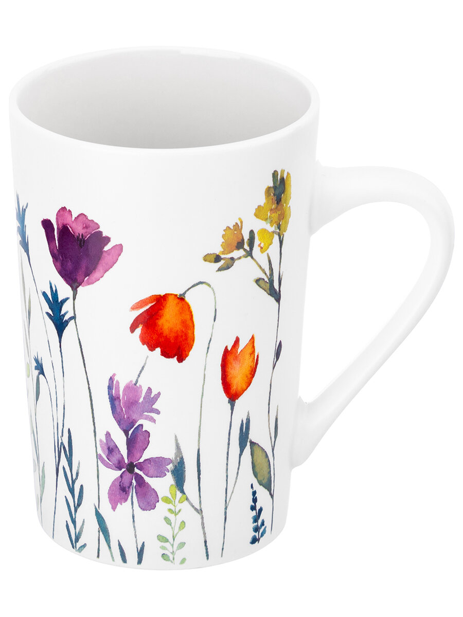 фото Кружка / чашка для кофе, чая 380 мл 12х8х12,2 см Elan Gallery Цветочное настроение - полевые цветы