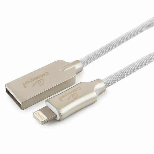 Кабель для Apple, Cablexpert, CC-P-APUSB02W, USB 2.0 (m) - Lightning (m), Platinum, белый -1.8м