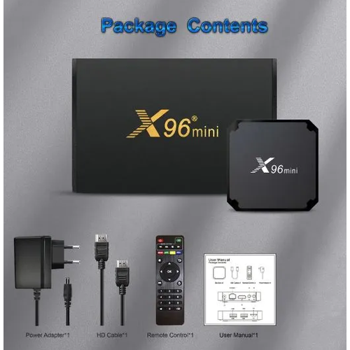 Смарт ТВ приставка X96mini с процессором S905w2 и памятью 216Гб 249900₽
