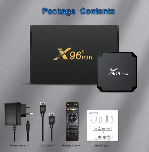 Смарт ТВ приставка X96mini с процессором S905w2 и памятью 2/16Гб