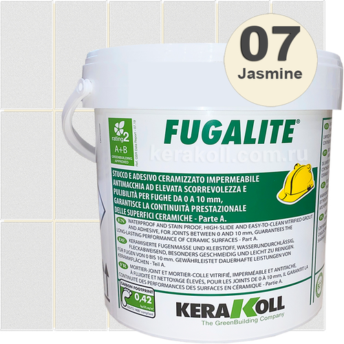 Kerakoll Fugalite Eco 07 Jasmine 3kg эпоксидная затирка для швов kerakoll fugalite eco 09 caramel 3kg эпоксидная затирка для швов