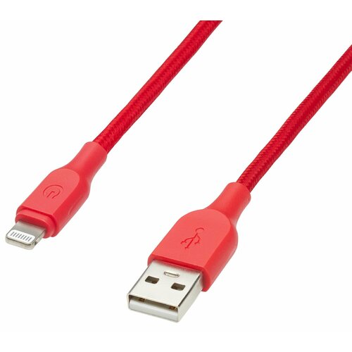 Кабель Gerffins PRO USB-A-Lightning Nylon 1м, Красный, GFPRO-CABN-AL-RED