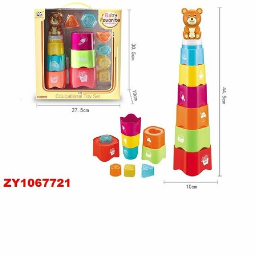 Детская игрушка пирамидка-сортер со вставками разных форм и цветов сортер пирамидка формы и цвета