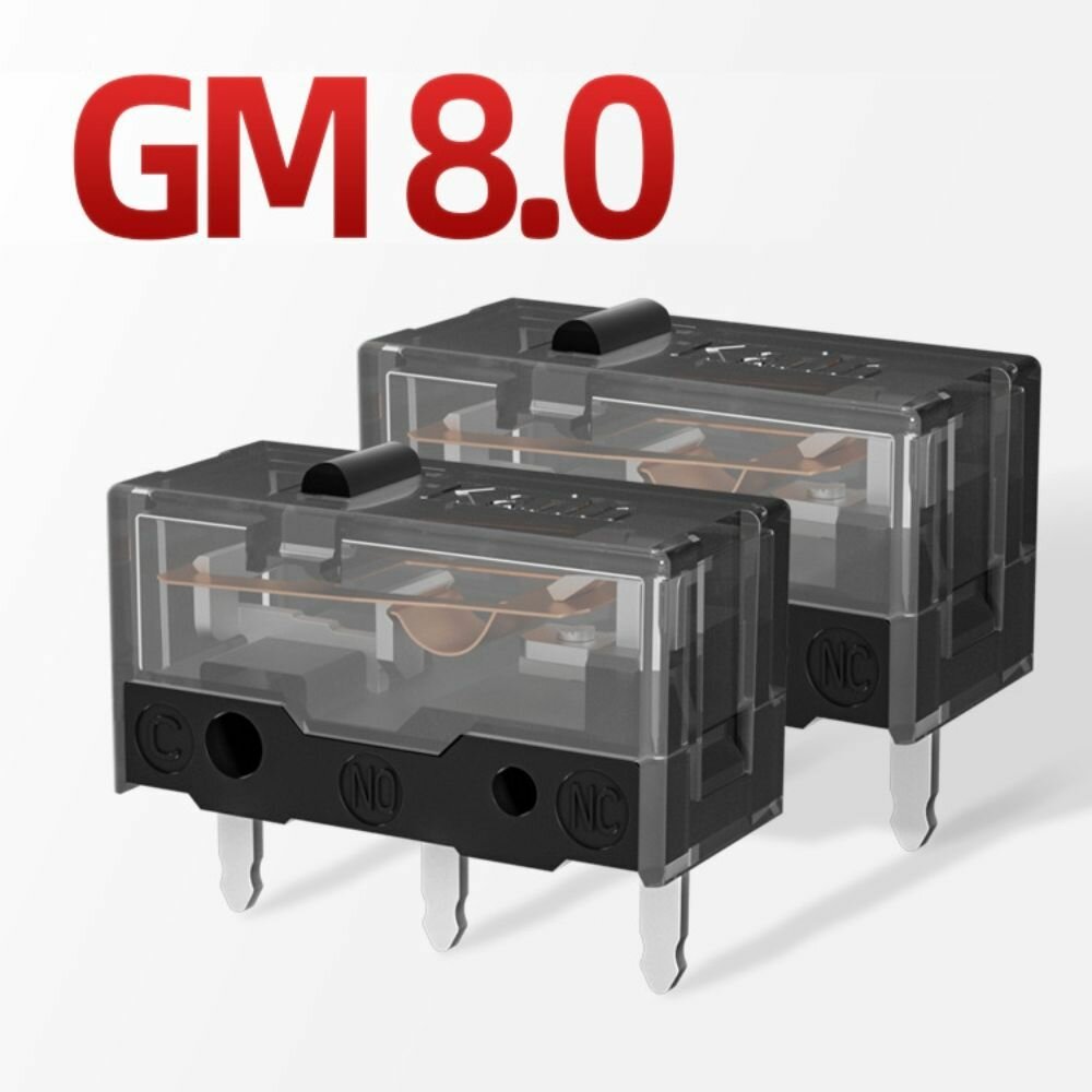 Микропереключатели для игровой мыши, 2 шт, Kailh GM 8.0 Black Shell