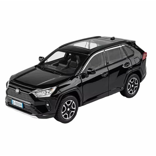 Модель металлическая Toyota RAV-4 1:24 звук, свет, клаксон (24301) (Цвет: Черный)