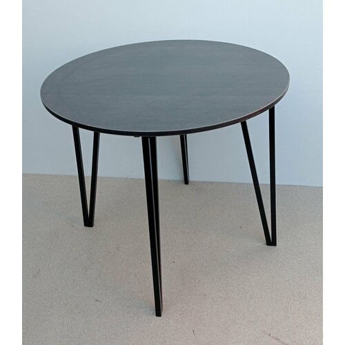 Стол Круглый Для Кухни Кафе Бара Гостиной Венге Темный D 600 ММ черные Ножки 4080₽