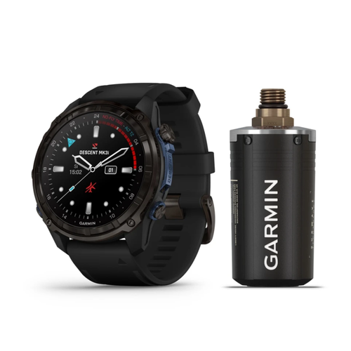 Garmin Descent Mk3i 51 mm Carbon Gray DLC Titanium with Black Silicone Band and Descent T2 Transceiver 26955600₽
