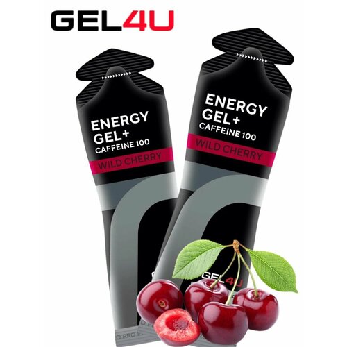 фото Энергетические гели для бега и марафона с кофеином gel4u вишня 2 шт
