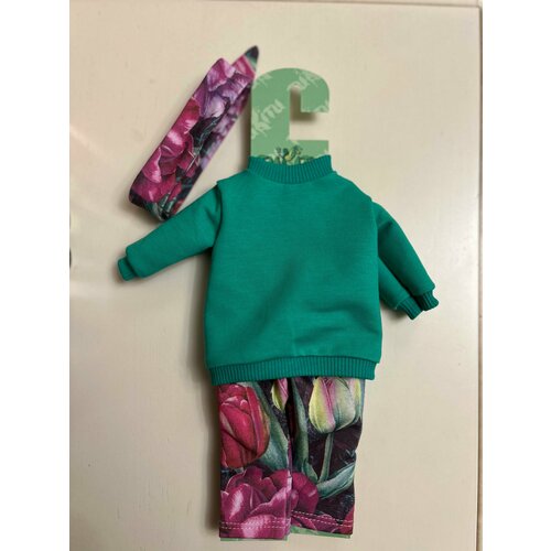 фото Комплект одежды для кукол "тюльпаны": туника, лосины, на рост 35 см, обхват 17-19 см, арт. 78 tukitu