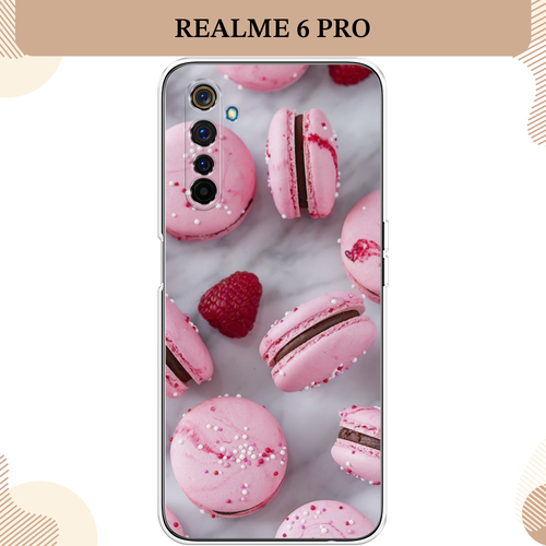 Силиконовый чехол Макарони с малиной на Realme 6 Pro / Реалми 6 Про силиконовый чехол макарони с малиной на realme gt 2 pro реалми gt 2 про