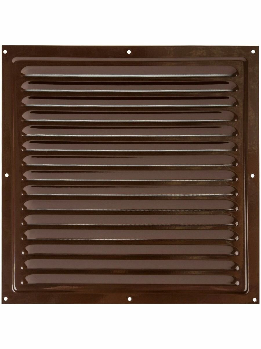 Решетка вентиляционная 3030МЭ 300 x 300 мм, коричневый - фотография № 3