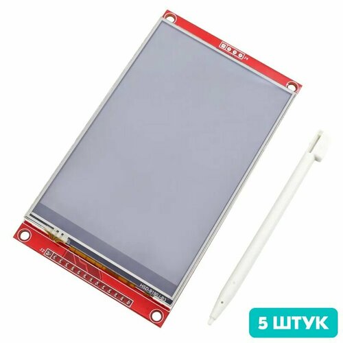 Цветной сенсорный дисплей 4.0 TFT LCD 480x320 ST7796S, SPI интерфейс (5 штук)