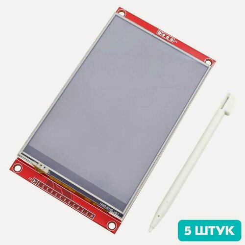 Изображение товара Цветной сенсорный дисплей 4.0 TFT LCD 480x320 ST7796S, SPI интерфейс (5 штук)