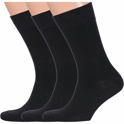 Носки PARA socks, 3 пары, размер 29-31, черный