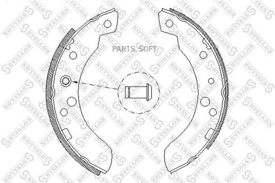 Колодки барабанные STELLOX / арт. 122100SX - (1 шт)