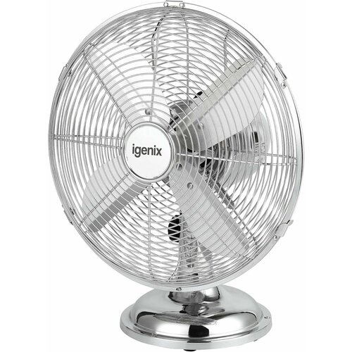 Портативный настольный вентилятор Igenix DF1250 хромированный дизайн в стиле ретро идеально подходит для дома и офиса 2550000₽