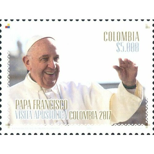 Почтовые марки Колумбия 2017г. Папа Франциск посещает Колумбию Папа римский MNH почтовые марки колумбия 2017г папа франциск посещает колумбию папа римский mnh
