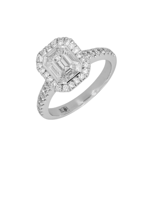 Кольцо Crivelli, белое золото, 750 проба, бриллиант, размер 16.8