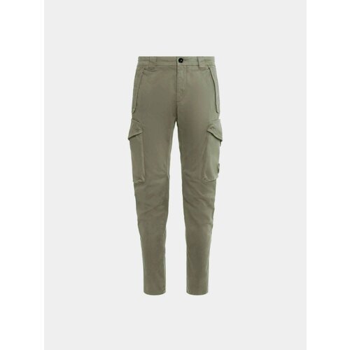 Брюки карго C.P. Company Stretch Sateen Ergonomic, размер 54, зеленый c p company ergonomic fit stretch sateen cargo