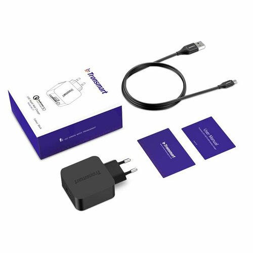 Зарядное устройство Tronsmart WC1T зарядное устройство hoco c12q smart 1xusb 3a 18w qc3 0 qc2 0 кабель microusb black