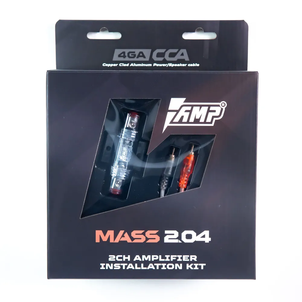 Провода комплект AMP MASS 2.04 (CCA) для 2х канального усилителя