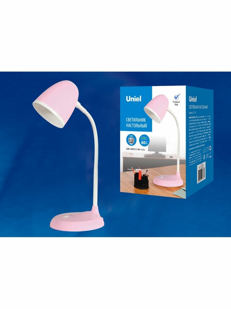 Настольная лампа Uniel Standard TLI-228 Pink E27 (UL-00003653) .