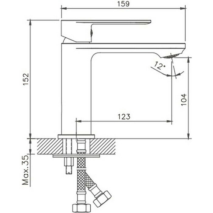 Смеситель для раковины Haiba HB590 хром (HB10590)