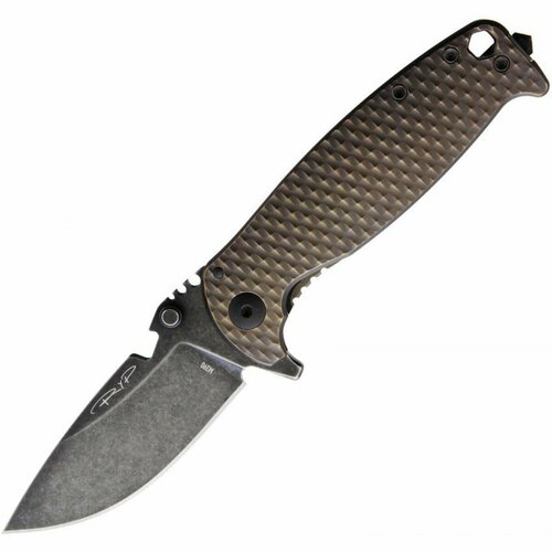 Нож складной DPx Gear DPXHSF015 HEST, M390 BlackWashed Blade, Bronze Titanium Handle нож складной kershaw link blackwashed blade black handle