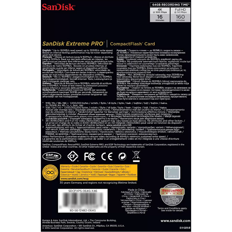 Карта памяти Compact-Flash Sandisk - фото №10
